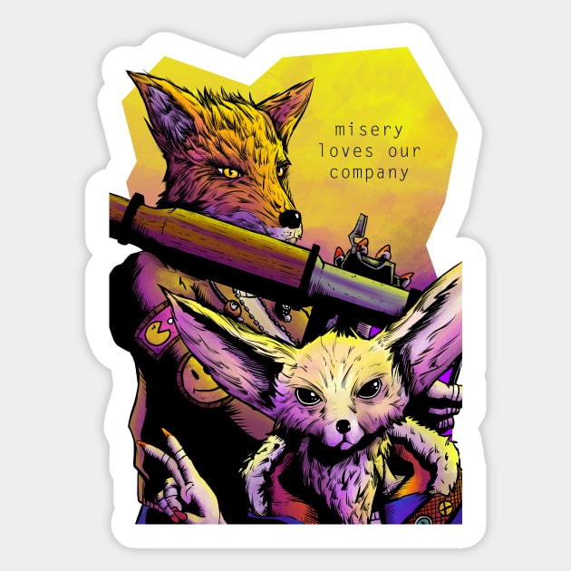 Misery Loves Our Company Sticker by moosegrinder